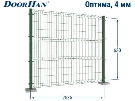 Купить 3D заборную секцию ДорХан 2535×630 мм в Саранске от 958 руб.